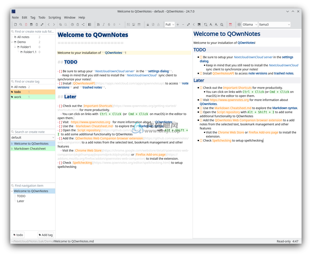 图片[1]-QOwnNotes(开源Markdown笔记本) v24.12.0 绿色版-代码飓风