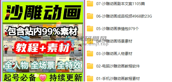 163GB沙雕动画素材合集！含教程一条龙，自费购买高质量素材合集-代码飓风