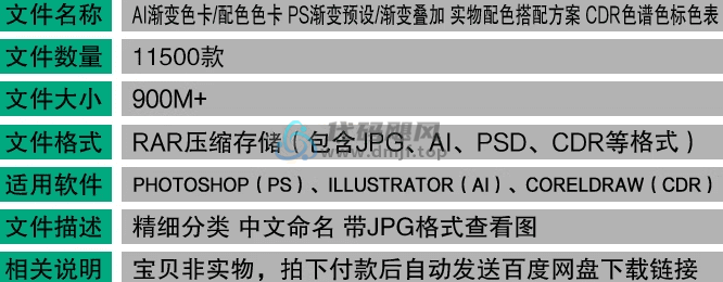 图片[3]-11500+专业级色卡素材预设包！PS/AI/CDR渐变色卡预设大合集-代码飓风