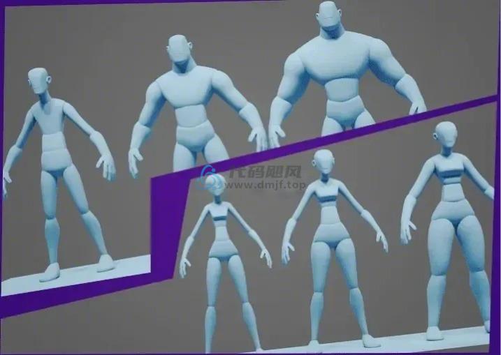 图片[2]-6款卡通风格化身体3D模型！练习人物风格化人物基础模型，Blend、FBX、OBJ格式-代码飓风