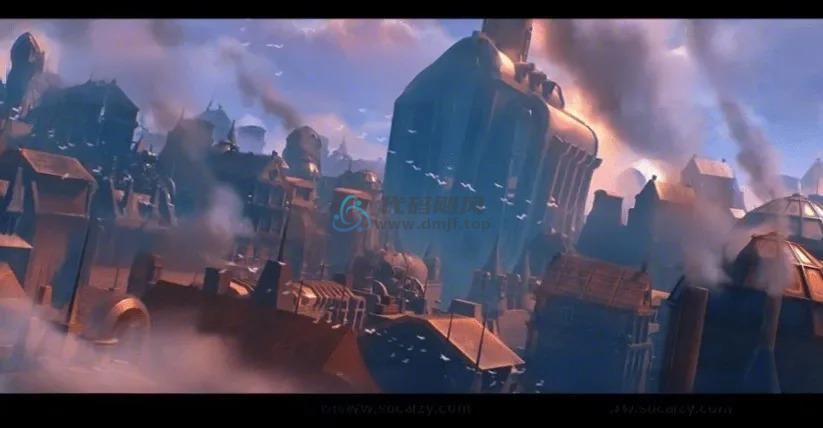 图片[2]-Blender蒸汽朋克风格建筑3D模型！含15 个建筑 Kitbash + 配件-代码飓风