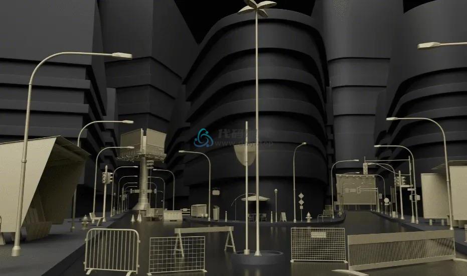 70套街道公共设施3D模型合集包！含灯牌、垃圾桶、座椅等，场景搭建必备-代码飓风