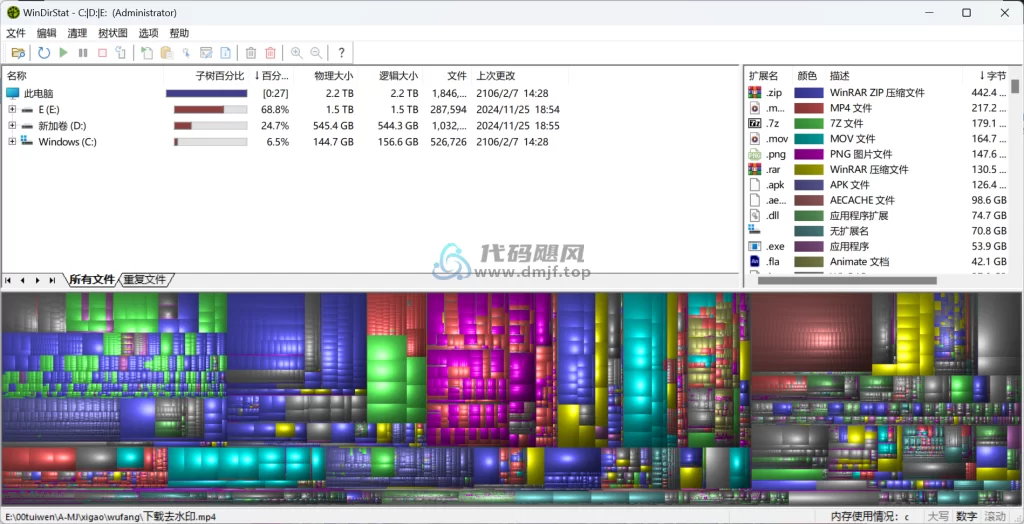 图片[1]-WinDirStat(磁盘使用统计和清理工具) v2.0.3 绿色版-代码飓风