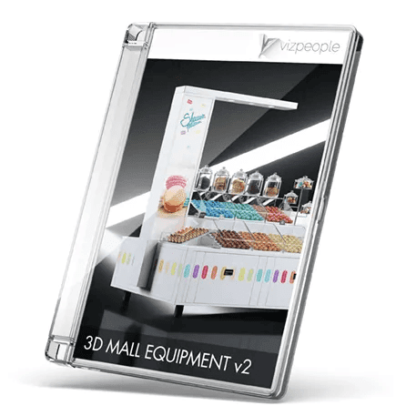 80套精品！80个用于商业区和购物中心的高质量3D模型，6GB大小-代码飓风