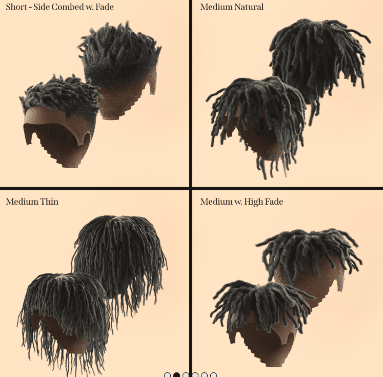 图片[2]-8种不同样式发型3D模型！长发卷发杀马特造型 Dreads Hair Pack(Vol 2)-代码飓风