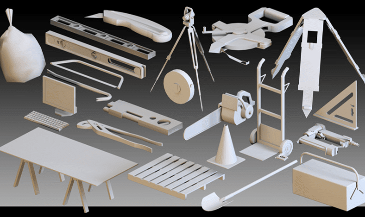 图片[3]-79款高细节建筑工地设备3D模型！FBX、OBJ、MAX格式基础白模-代码飓风