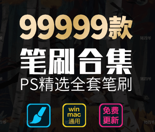 9999+款PS精选！某宝购买全套笔刷合集，支持win+mac系统-代码飓风