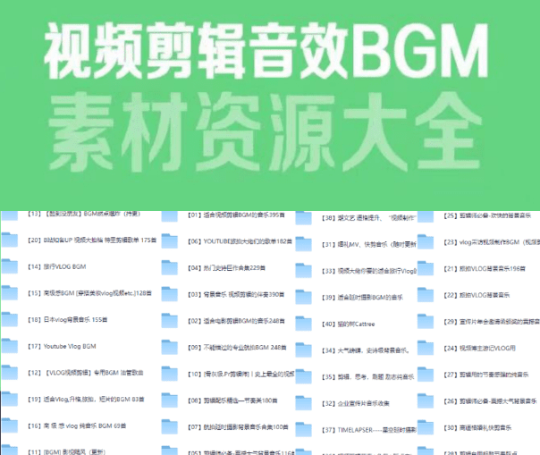 6000款视频剪辑BGM！音频素材包，新版本收集-代码飓风