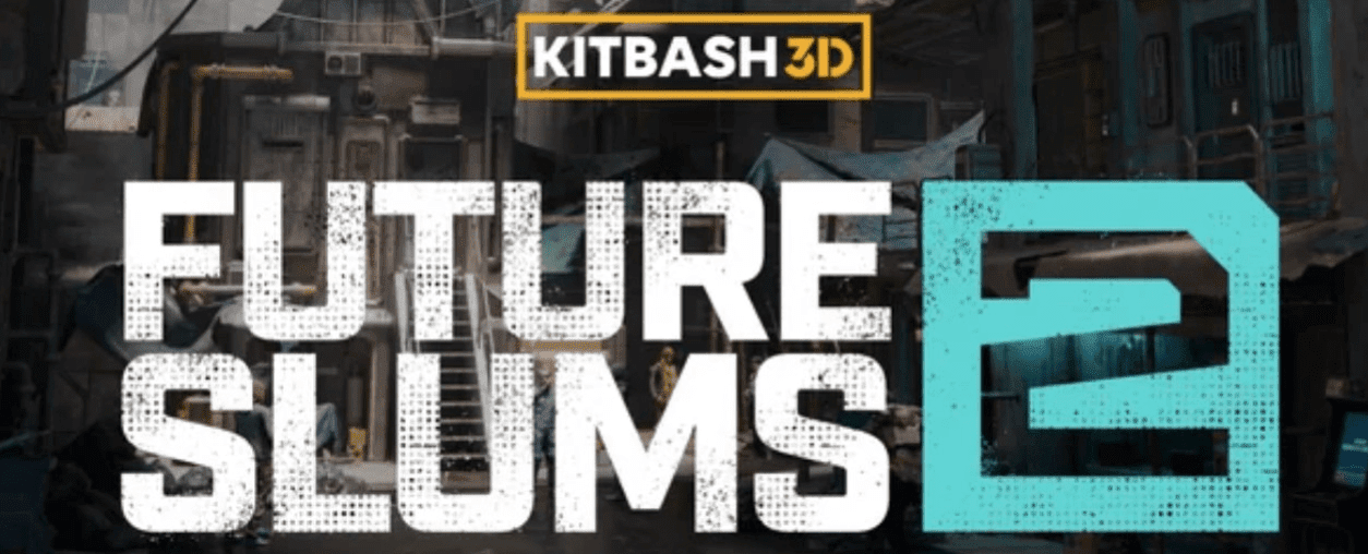 末世贫民区3D模型！破旧楼房建筑街道公共设施 KitBash3D – Future Slums 2 （FBX/Unreal格式）-代码飓风