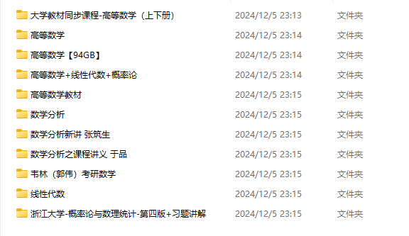 图片[1]-289G高等数学资源合集！珍藏版，大学教材同步课程，数学分析、习题练习讲解-代码飓风